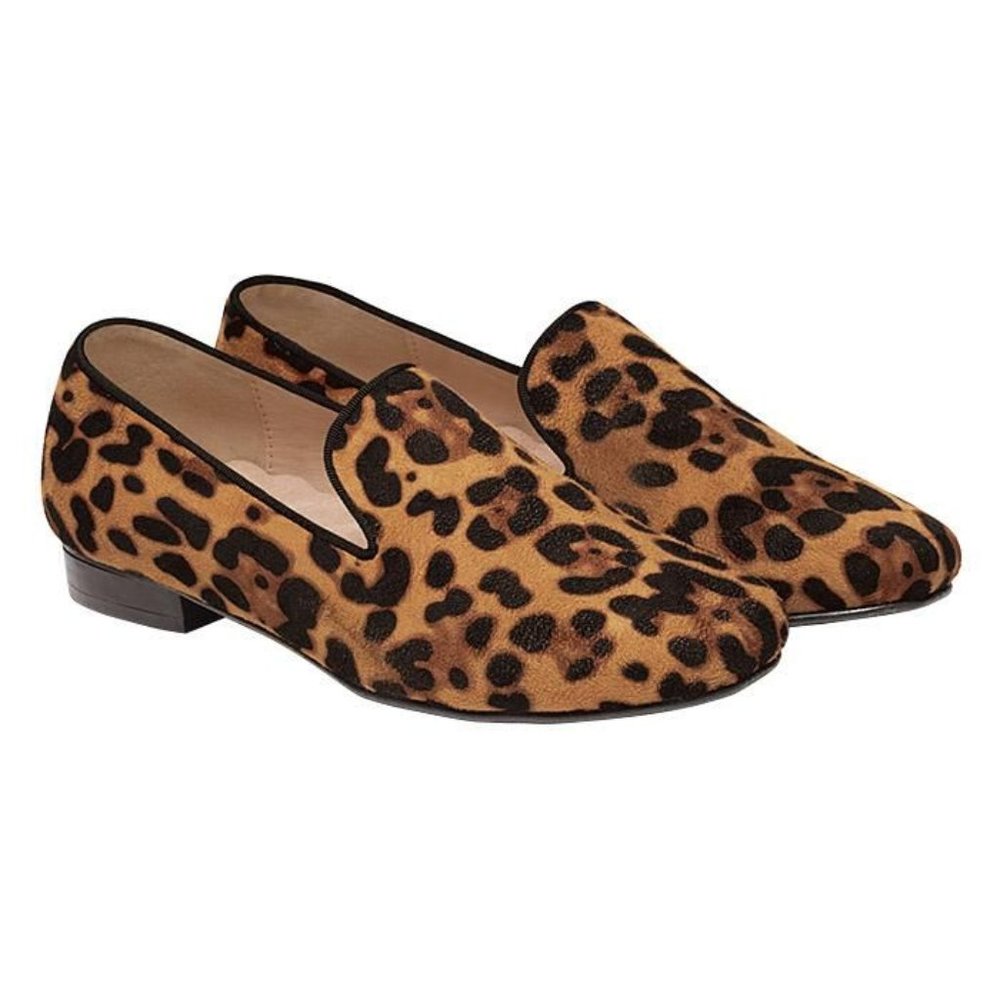 NWT Avon Leopard Print Faux Suede Loafers 10